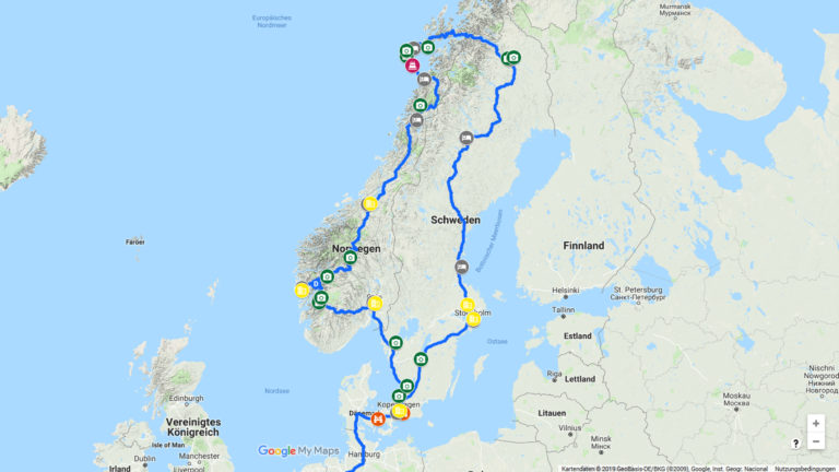 skandinavien road trip